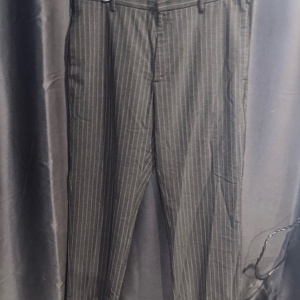 Gray Pinstripe Trousers